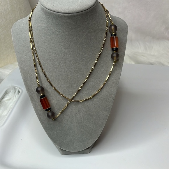 Vintage Sarah Coventry Gold Tone Long link necklace - Picture 6 of 8